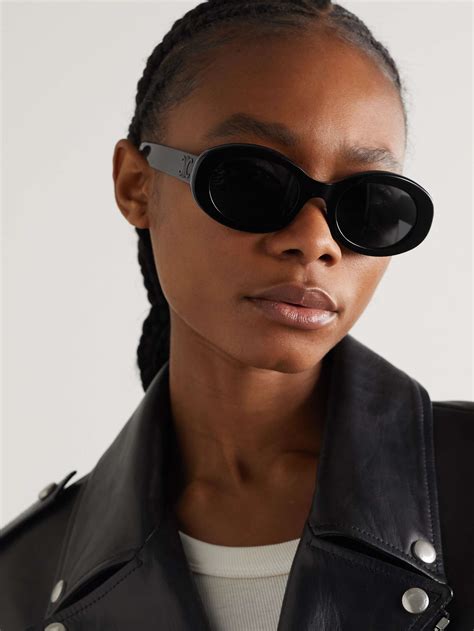 celine triomphe sunglasses 09|CELINE EYEWEAR Triomphe oval.